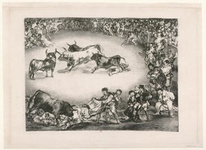 Byki z Bordeaux: Hiszpańska rozrywka autorstwa Francisco de Goya