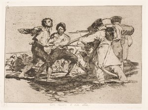Z powodu lub bez (2) autorstwa Francisco de Goya