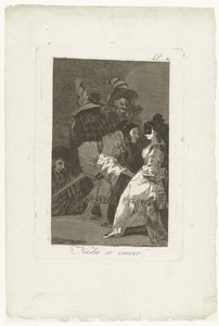 Nikt nie zna siebie Nadie se conoce (tytuł na obiekcie) Los Caprichos (tytuł serii) autorstwa Francisco de Goya