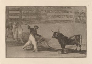 Pochodzenie harpunów lub banderilli (pochodzenie harpunów lub banderilli) autorstwa Francisco de Goya