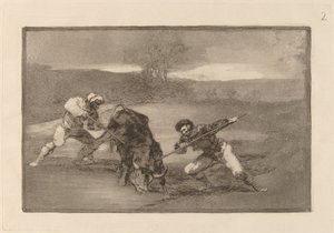 Kolejny sposób polowania na piechotę autorstwa Francisco de Goya