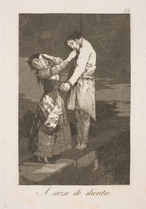 W poszukiwaniu zębów autorstwa Francisco de Goya