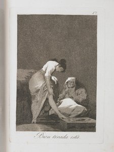 Talerz z Los Caprichos, 1797-1798 autorstwa Francisco de Goya