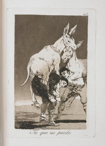 Talerz z Los Caprichos, 1797-1798 autorstwa Francisco de Goya