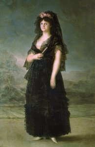 Portret Marii Lusi z mantylą. 1799 autorstwa Francisco de Goya