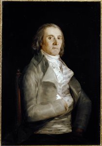 Portret Don Andres del Peral (czynny 1770-1820) malarz dekorator - Olej na drewnie autorstwa Francisco de Goya