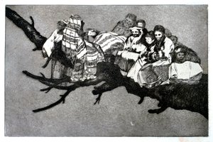 Śmieszny sen, 1819-1823 autorstwa Francisco de Goya