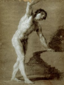 Szkoła Rysunku, ok. godz. 1790 (rysunek węglem na szarym papierze) autorstwa Francisco de Goya