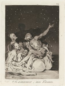 Si amanece; nos vamos (Kiedy skończy się dzień, wylecimy) autorstwa Francisco de Goya