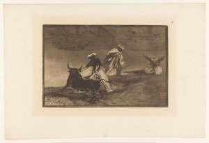 Torreadory na arenie Capean otro encerrado Walki byków (tytuł serii) La Taureaumachie (tytuł serii) La Tauromaquia (tytuł serii) autorstwa Francisco de Goya