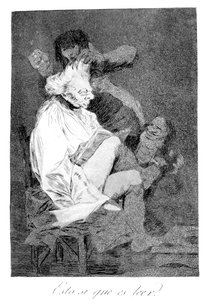 To z pewnością potrafi czytać, 1799 autorstwa Francisco de Goya