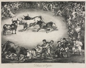 Byki z Bordeaux: Hiszpańska rozrywka autorstwa Francisco de Goya