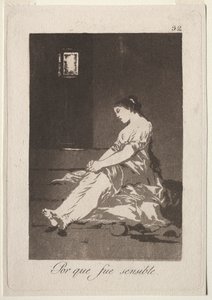 Caprichos: ponieważ była podatna, 1799. autorstwa Francisco de Goya