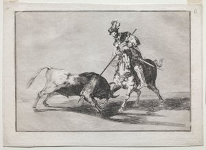 Cid Campeador przebija kolejnego byka autorstwa Francisco de Goya