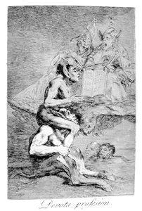 Zawód pobożny, 1799 autorstwa Francisco de Goya