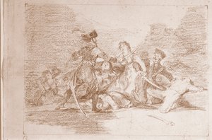 Katastrofy wojny : Jest już za późno (rysunek przygotowawczy) autorstwa Francisco de Goya
