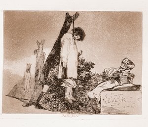 Katastrofy wojny : Nie ma nadziei (akwaforta z rysunku przygotowawczego) autorstwa Francisco de Goya