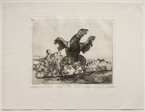 Okropności wojny: mięsożerny sęp. autorstwa Francisco de Goya