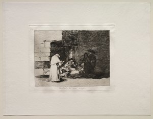 Okropności wojny: dobroczynność kobiet autorstwa Francisco de Goya