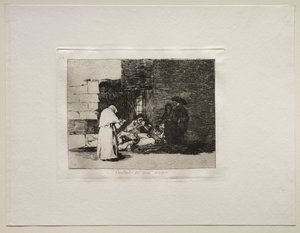 Horrors of War: Charity kobiet . autorstwa Francisco de Goya