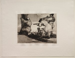 Okropności wojny: Barbarzyńcy! autorstwa Francisco de Goya