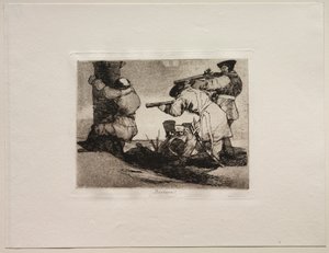 Okropności wojny: Barbarzyńcy!. autorstwa Francisco de Goya