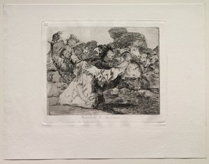 Horrors of War: Charlatans Show. autorstwa Francisco de Goya