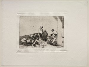 Okropności wojny: nie ma sensu krzyczeć. autorstwa Francisco de Goya
