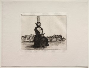 Okropności wojny: z powodu noża autorstwa Francisco de Goya