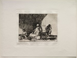 Okropności wojny: zdrowi i chorzy. autorstwa Francisco de Goya
