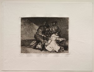 Okropności wojny: to jest złe. autorstwa Francisco de Goya