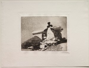 Okropności wojny: co za odwaga! autorstwa Francisco de Goya