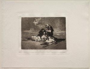 Horrors of War: Jaki jest pożytek z kubka. autorstwa Francisco de Goya