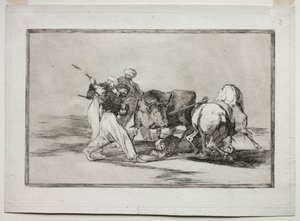 Maurowie osiedlili się w Hiszpanii, porzucając przesądy Koranu, przyjęli tę sztukę..., 1815-1816 autorstwa Francisco de Goya