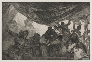 Przysłowia: Clear Folly, 1864. autorstwa Francisco de Goya