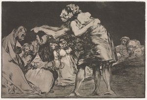 Przysłowia: szaleństwo małżeńskie autorstwa Francisco de Goya