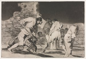 Przysłowia: szaleństwo furii autorstwa Francisco de Goya
