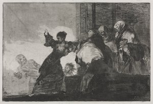 Przysłowia: co dwie głowy to nie jedna lub słaba głupota autorstwa Francisco de Goya