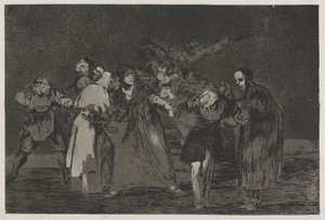 Przysłowia: Rany goją się szybciej niż pospieszne słowa, 1864. autorstwa Francisco de Goya