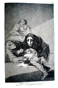 Zawstydzony, 1799 autorstwa Francisco de Goya