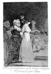 Mówią tak i podają rękę pierwszemu przybyszowi, 1799 autorstwa Francisco de Goya