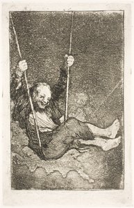 Czarodziej w huśtawce autorstwa Francisco de Goya