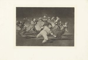 Wesoła głupota Odmienne Alegre Los Disparates (The Follies) (tytuł serii) Los Proverbios (Przysłowia) (tytuł serii) autorstwa Francisco de Goya