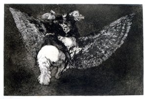 Skrzydlaty nonsens, 1819-1823 autorstwa Francisco de Goya