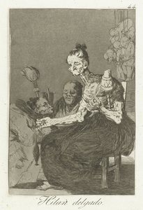 Kręcą się dobrze Hilan Delgado (tytuł na obiekcie) Los Caprichos (tytuł serii) autorstwa Francisco de Goya