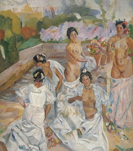 Łaźnia (Sewilla) - Iturrino, Francisco (1864-1924) - c. 1908 - Olej na płótnie - 200x174 - Muzeum Carmen Thyssen, Malaga autorstwa Francisco de Iturrino