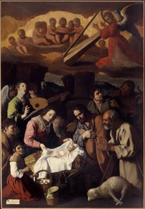 Adoracja pasterzy Obraz Francisco de Zurbarana (1598-1664) XVII w. Nd. 2,67 x 1,85 m. Grenoble. Muzeum Sztuk Pięknych autorstwa Francisco de Zurbaran