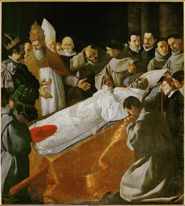 Wystawa ciała świętego Bonawentury ... autorstwa Francisco de Zurbaran