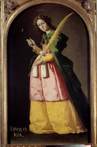 Portret u stóp św. 1,34 x 0,67 m. autorstwa Francisco de Zurbaran