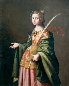 Portret Elżbiety Turyngii autorstwa Francisco de Zurbaran